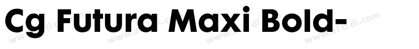 Cg Futura Maxi Bold字体转换